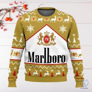 Marlboro Ugly Christmas Sweater Sweatshirt Unique Gift For Marlboro Lover riracha 5