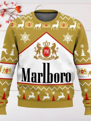 Marlboro Ugly Christmas Sweater Sweatshirt Unique Gift For Marlboro Lover riracha 5