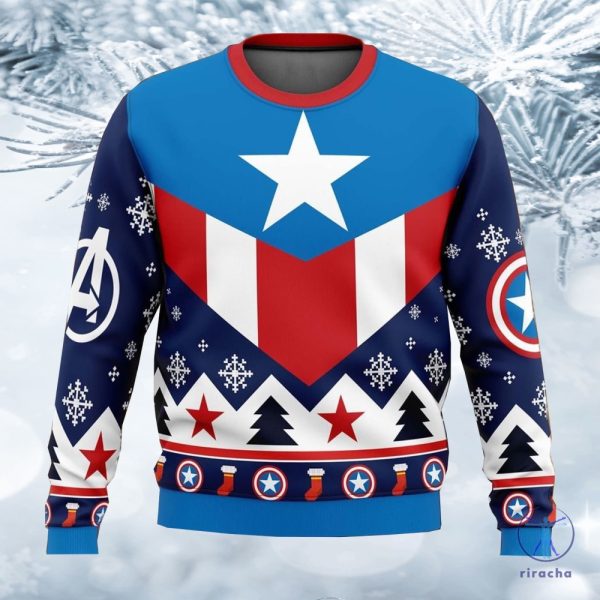 Superhero Ugly Christmas Sweater Sweatshirt Unique Gift For Superhero Lover riracha 1