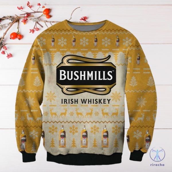 Bushmills Ugly Christmas Sweater Sweatshirt Unique Gift For Bushmills Lover riracha 2