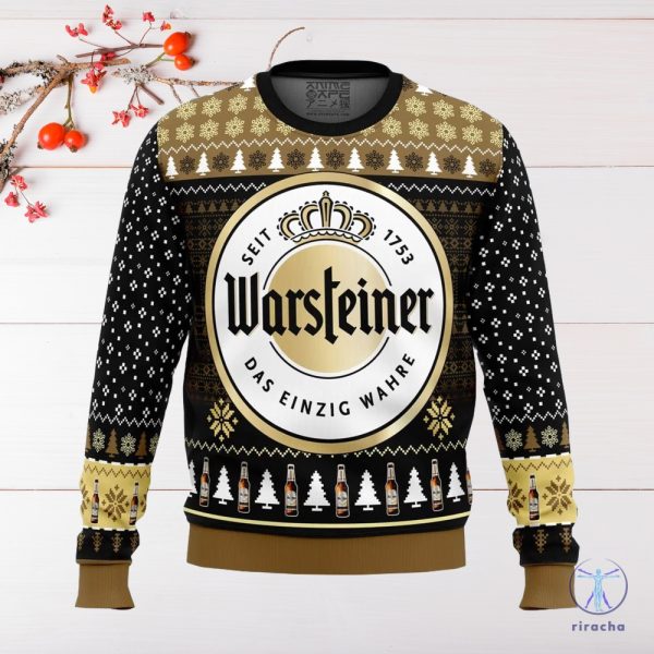 Warsteiner Ugly Christmas Sweater Sweatshirt Unique Gift For Warsteiner Lover riracha 1