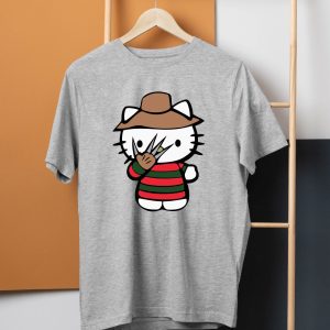 Hello Kitty Freddy Krueger T Shirt Halloween Hello Movie Kitty Shirt Kitty Horror Movie Villains Kitty Scary Movie Hello Kitty Halloween Shirt Hoodie riracha 3