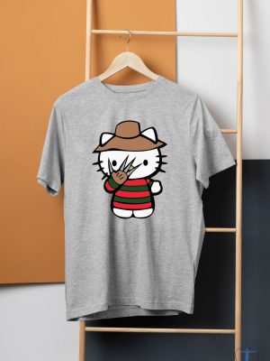 Hello Kitty Freddy Krueger T Shirt Halloween Hello Movie Kitty Shirt Kitty Horror Movie Villains Kitty Scary Movie Hello Kitty Halloween Shirt Hoodie riracha 3