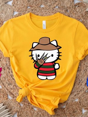 Hello Kitty Freddy Krueger T Shirt Halloween Hello Movie Kitty Shirt Kitty Horror Movie Villains Kitty Scary Movie Hello Kitty Halloween Shirt Hoodie riracha 4