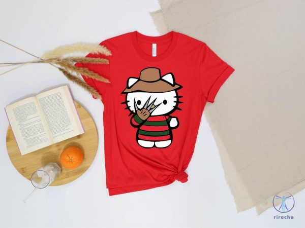 Hello Kitty Freddy Krueger T Shirt Halloween Hello Movie Kitty Shirt Kitty Horror Movie Villains Kitty Scary Movie Hello Kitty Halloween Shirt Hoodie riracha 5