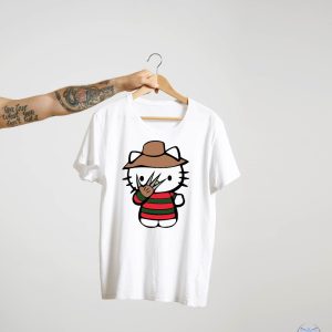 Hello Kitty Freddy Krueger T Shirt Halloween Hello Movie Kitty Shirt Kitty Horror Movie Villains Kitty Scary Movie Hello Kitty Halloween Shirt Hoodie riracha 6