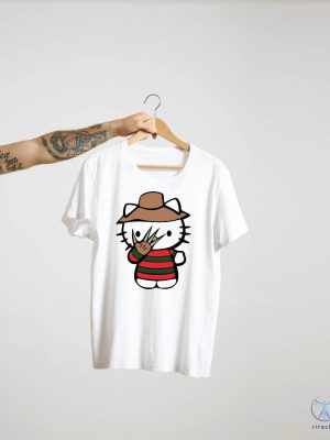 Hello Kitty Freddy Krueger T Shirt Halloween Hello Movie Kitty Shirt Kitty Horror Movie Villains Kitty Scary Movie Hello Kitty Halloween Shirt Hoodie riracha 6