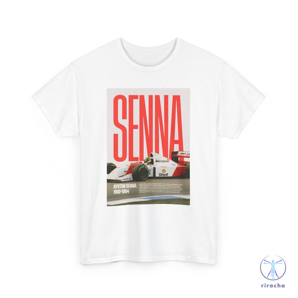 Airton Senna Unisex Tee F1 Enthusiast Shirt Racing Car Fan Top Formula One Apparel Airton Senna F1 Shirt Hoodie Sweatshirt