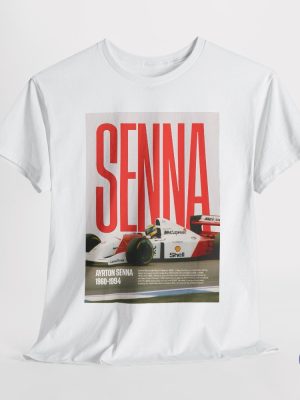 Airton Senna Unisex Tee F1 Enthusiast Shirt Racing Car Fan Top Formula One Apparel Airton Senna F1 Shirt Hoodie Sweatshirt riracha 2