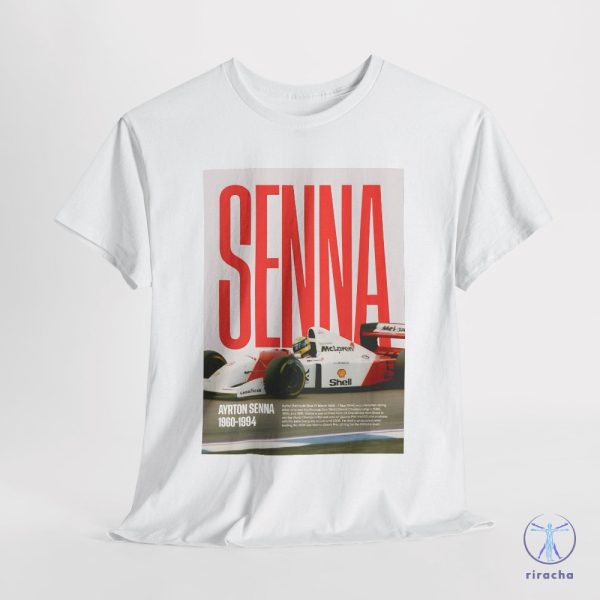 Airton Senna Unisex Tee F1 Enthusiast Shirt Racing Car Fan Top Formula One Apparel Airton Senna F1 Shirt Hoodie Sweatshirt riracha 2