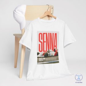 Airton Senna Unisex Tee F1 Enthusiast Shirt Racing Car Fan Top Formula One Apparel Airton Senna F1 Shirt Hoodie Sweatshirt riracha 3