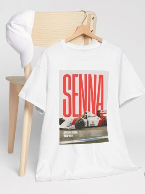 Airton Senna Unisex Tee F1 Enthusiast Shirt Racing Car Fan Top Formula One Apparel Airton Senna F1 Shirt Hoodie Sweatshirt riracha 3