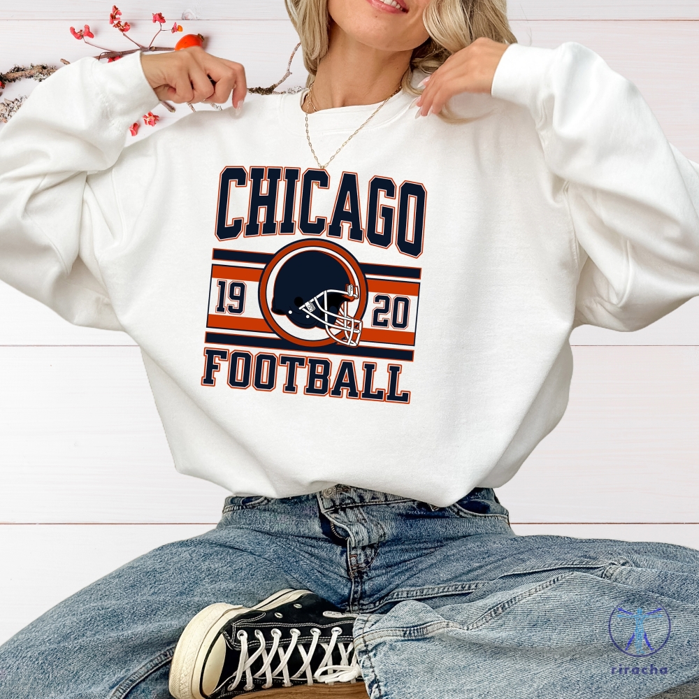 Vintage Chicago Football Sweatshirt Chicago Football Game Day Chicago Hoodie Chicago Bears T Shirt Hoodie Sweatshirt