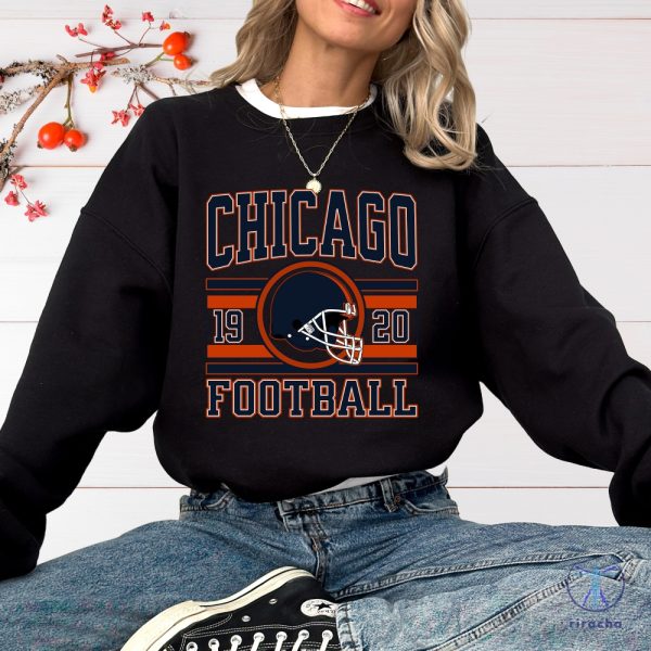 Vintage Chicago Football Sweatshirt Chicago Football Game Day Chicago Hoodie Chicago Bears T Shirt Hoodie Sweatshirt riracha 2