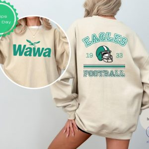 Eagles Wawa Sweatshirt Philadelphia Eagles Shirt Philly Wawa Hoodie Game Day Shirt Philadelphia Football Philadelphia Eagles T Shirt Hoodie riracha 2