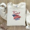 Embroidered Trump 2024 Sweatshirt Shirt Hoodie Embroidered Trump America Flag Hoodie Trump For President 2024 Embroidered Tee Shirts riracha 1