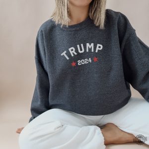 Embroidered Trump 2024 Sweatshirt Shirt Hoodie Pro Trump Embroidered Crewneck Right Wing Shirt Unique riracha 4