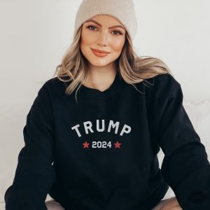 Embroidered Trump 2024 Sweatshirt Shirt Hoodie Pro Trump Embroidered Crewneck Right Wing Shirt Unique riracha 5