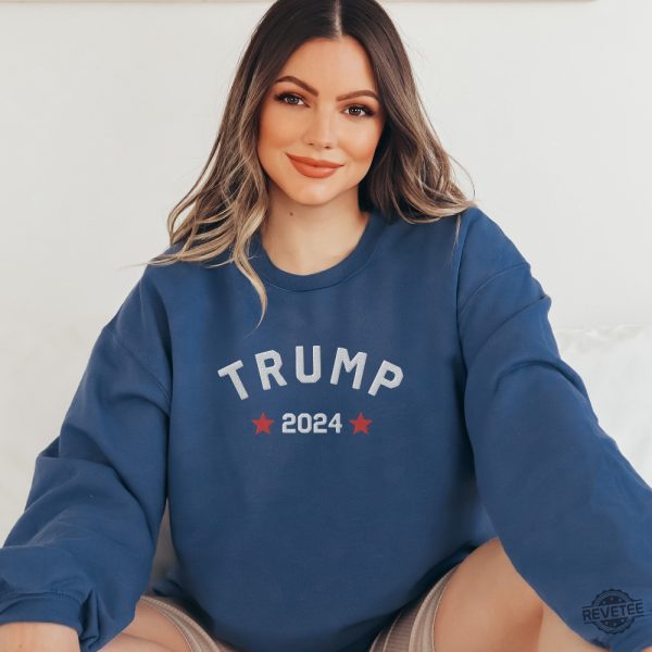 Embroidered Trump 2024 Sweatshirt Shirt Hoodie Pro Trump Embroidered Crewneck Right Wing Shirt Unique riracha 6