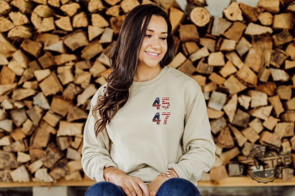 Pocket Vintage America Flag Sweatshirt Minimalist 45 47 Election Sweatshirt 45 47 America Flag Shirts Sweatshirt Hoodie Unique riracha 3