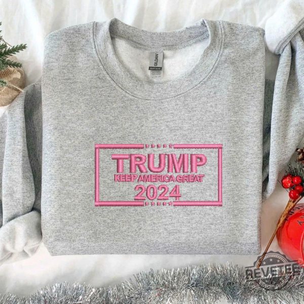 Embroidered Trump Sweatshirt Shirt Hoodie Maga Trump T Shirt Trump 2024 Embroidered Shirts Unique riracha 1