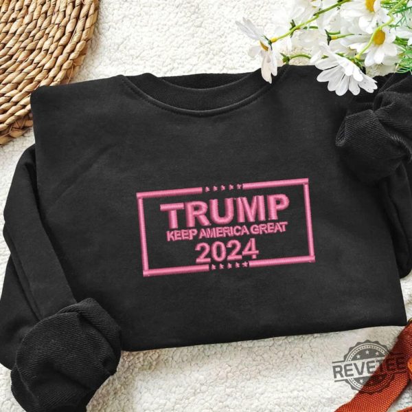 Embroidered Trump Sweatshirt Shirt Hoodie Maga Trump T Shirt Trump 2024 Embroidered Shirts Unique riracha 3