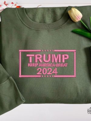 Embroidered Trump Sweatshirt Shirt Hoodie Maga Trump T Shirt Trump 2024 Embroidered Shirts Unique riracha 4