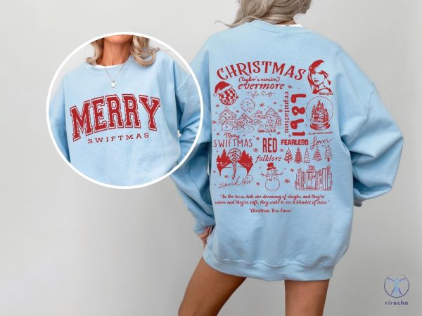 Merry Swiftmas Crewneck Sweatshirt Hoodie T Shirt Unique riracha 1