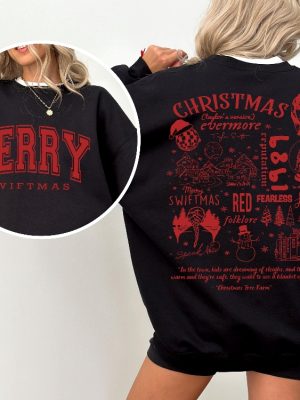 Merry Swiftmas Crewneck Sweatshirt Hoodie T Shirt Unique riracha 3