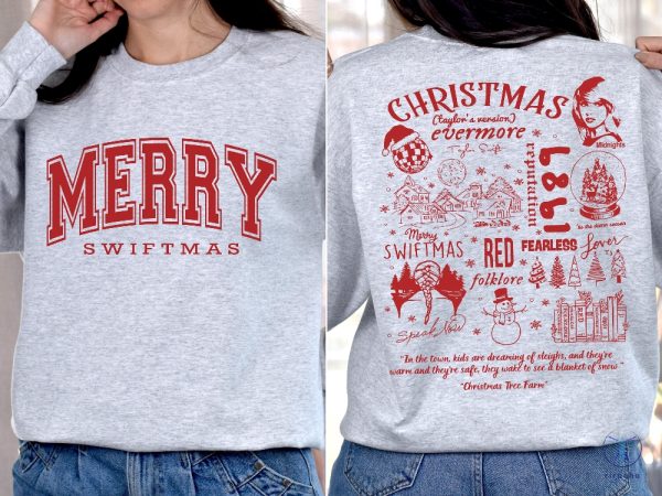 Merry Swiftmas Crewneck Sweatshirt Hoodie T Shirt Unique riracha 4