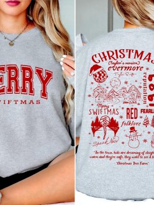 Merry Swiftmas Crewneck Sweatshirt Hoodie T Shirt Unique riracha 7