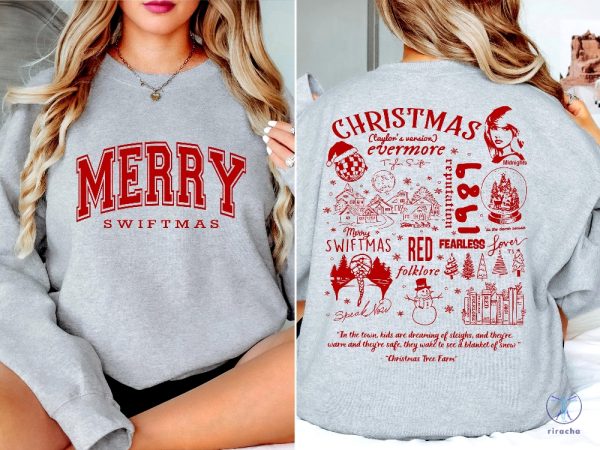 Merry Swiftmas Crewneck Sweatshirt Hoodie T Shirt Unique riracha 7