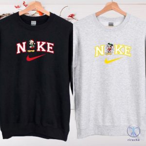 Mickey Mouse Minnie Mouse Nike Christmas Embroidered Sweatshirt T Shirt Hoodie Unique riracha 2