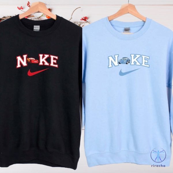 Cars Nike Couple Christmas Embroidered Sweatshirt T Shirt Hoodie riracha 2