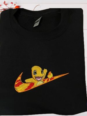 Charmander Pokemon Nike Anime Embroidered Sweatshirt T Shirt Hoodie Pokemon Christmas Gifts riracha 2