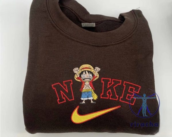 One Piece Luffy Nike Embroidered Sweatshirt T Shirt Hoodie Unique riracha 1