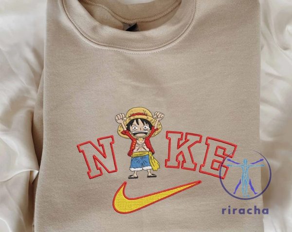 One Piece Luffy Nike Embroidered Sweatshirt T Shirt Hoodie Unique riracha 2