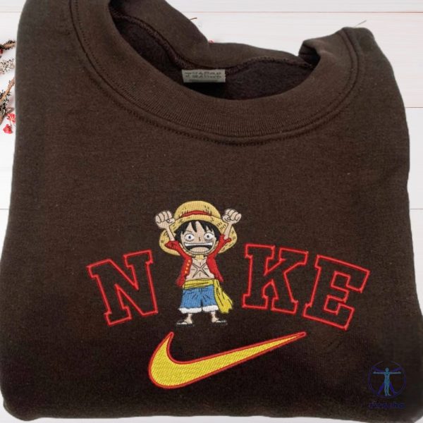 One Piece Luffy Nike Embroidered Sweatshirt T Shirt Hoodie Unique riracha 3