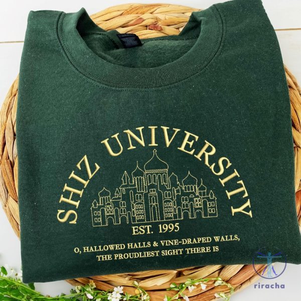 Shiz University Embroidered Sweatshirt Shirt Hoodie Elphaba And Glinda Shirt Wicked Defying Gravity Changed For Good Christmas Shirt Gift For Friend riracha 2