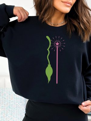 Wicked Elphaba Glinda Best Friends Shirt Magic Wand Broomstick Wicked Musical Shirt Gift For Wicked Broadway Musical Fan Wicked Movie Merch riracha 5