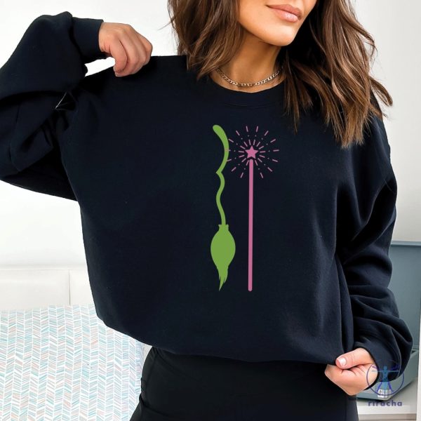 Wicked Elphaba Glinda Best Friends Shirt Magic Wand Broomstick Wicked Musical Shirt Gift For Wicked Broadway Musical Fan Wicked Movie Merch riracha 5