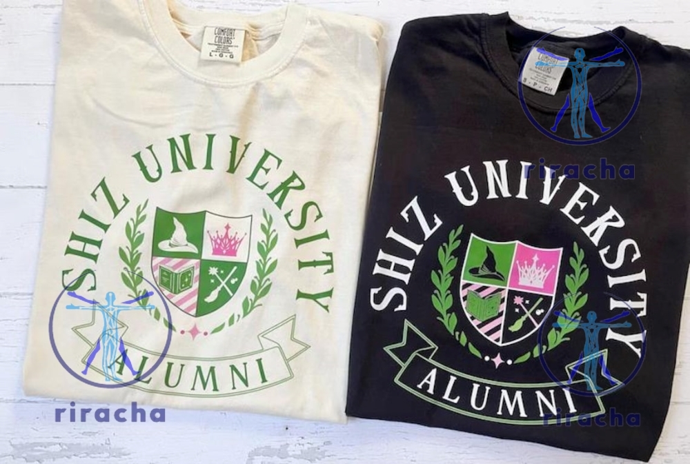 Shiz University Alumni Embroidered Shirt Crewneck Sweatshirt Cute Wicked Musical Inspired Apparel Shiz University Alumni Wicked Embroidered Shirt