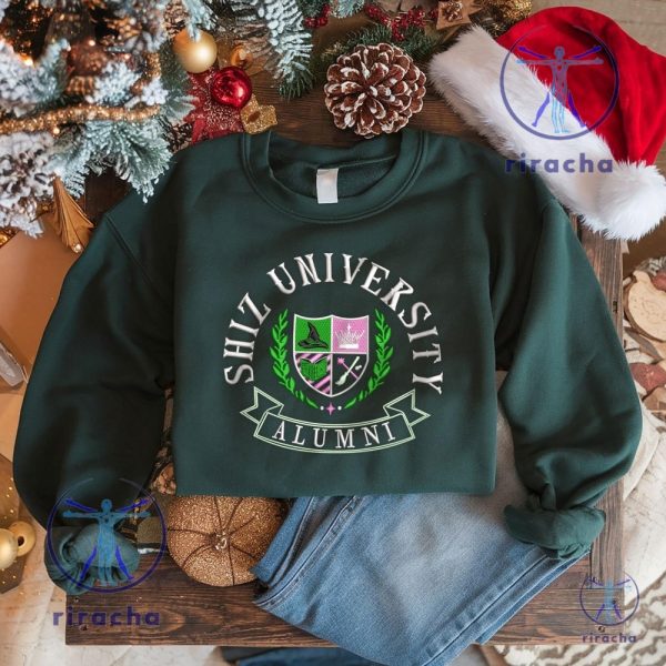 Shiz University Alumni Embroidered Shirt Crewneck Sweatshirt Cute Wicked Musical Inspired Apparel Shiz University Alumni Wicked Embroidered Shirt riracha 2 2