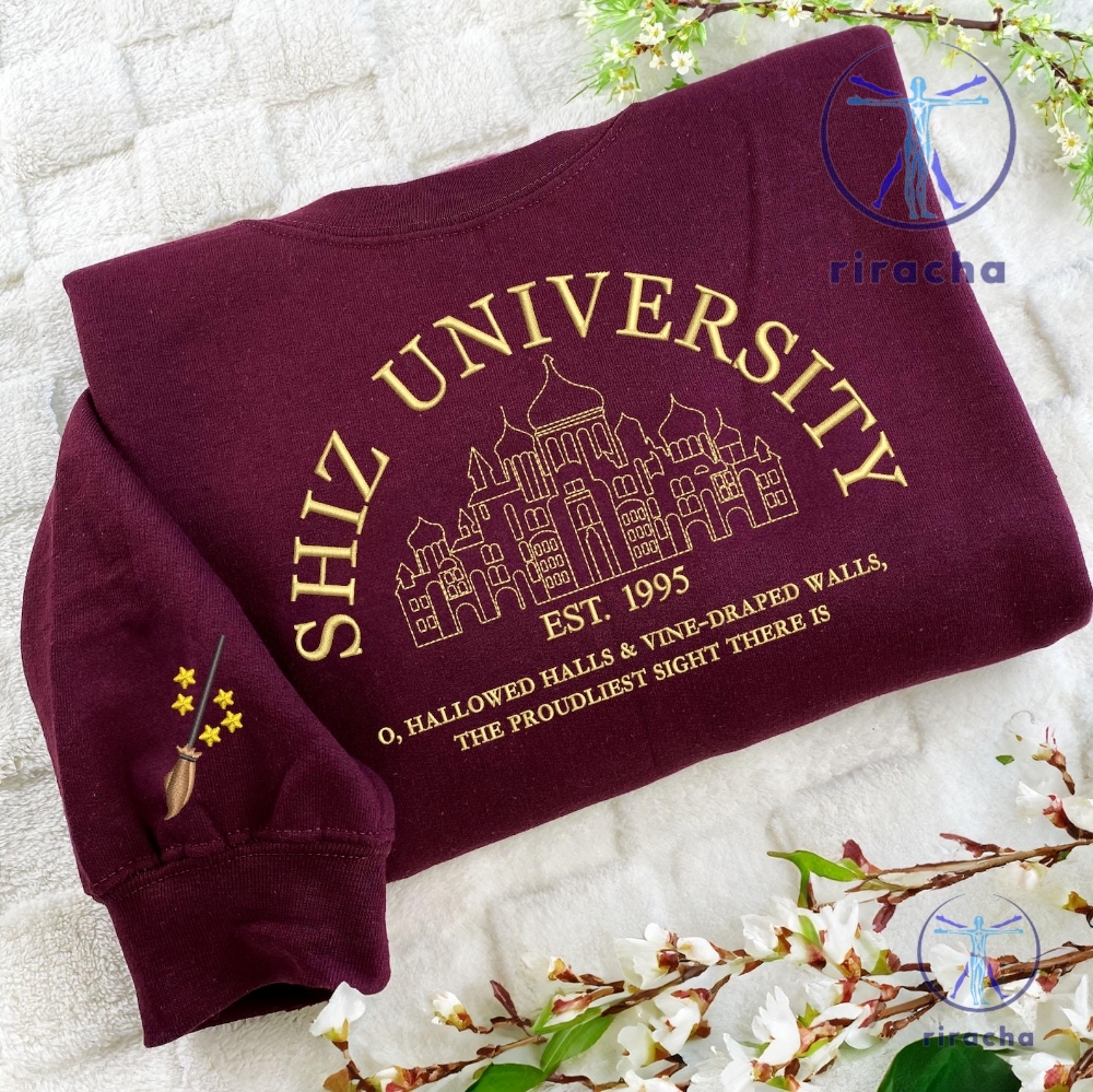 Shiz University Embroidered Sweatshirt Shirt Hoodie Elphaba And Glinda Shirt Wicked Defying Gravity Changed For Good Christmas Shirt Gift For Friend