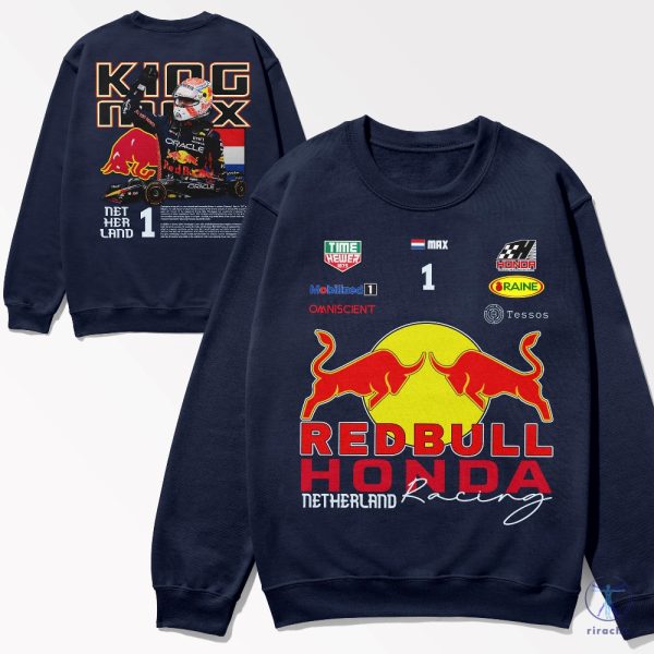 Formula 1 F1 Redbull Honda Racing Shirt F1 Redbull Max Verstappen Shirt Hoodie Sweatshirt Redbull Formula 1 Merch riracha 3