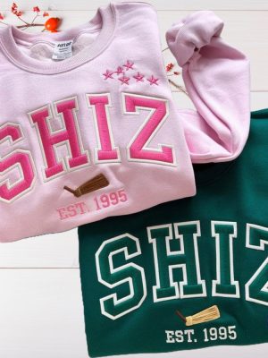 Wicked Shiz University Est Custom Year Embroidered Sweatshirt Hoodie T Shirt Wizard Shiz University Est 1995 Embroidered Shirt Wickeds Merch riracha 3