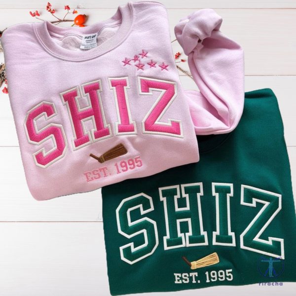 Wicked Shiz University Est Custom Year Embroidered Sweatshirt Hoodie T Shirt Wizard Shiz University Est 1995 Embroidered Shirt Wickeds Merch riracha 3