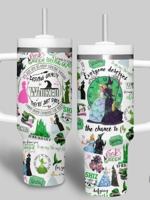 Wicked Movie Musical Defying Gravity Tumbler Wicked Shiz University Tumbler Wicked Broadway Quotes Accessories Wicked 40 Oz Tumbler New riracha 3