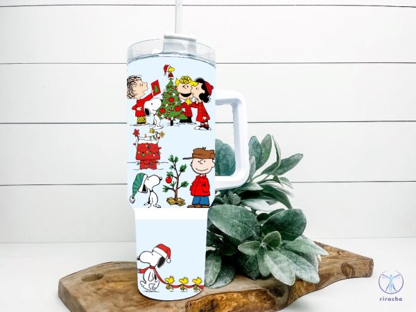 Christmas Vintage Peanuts Snoopy Woodstock Charlie Brown Stainless Steel Tumbler 40 Oz Mug Stanley Christmas Gift For Her Gift For Mom riracha 3