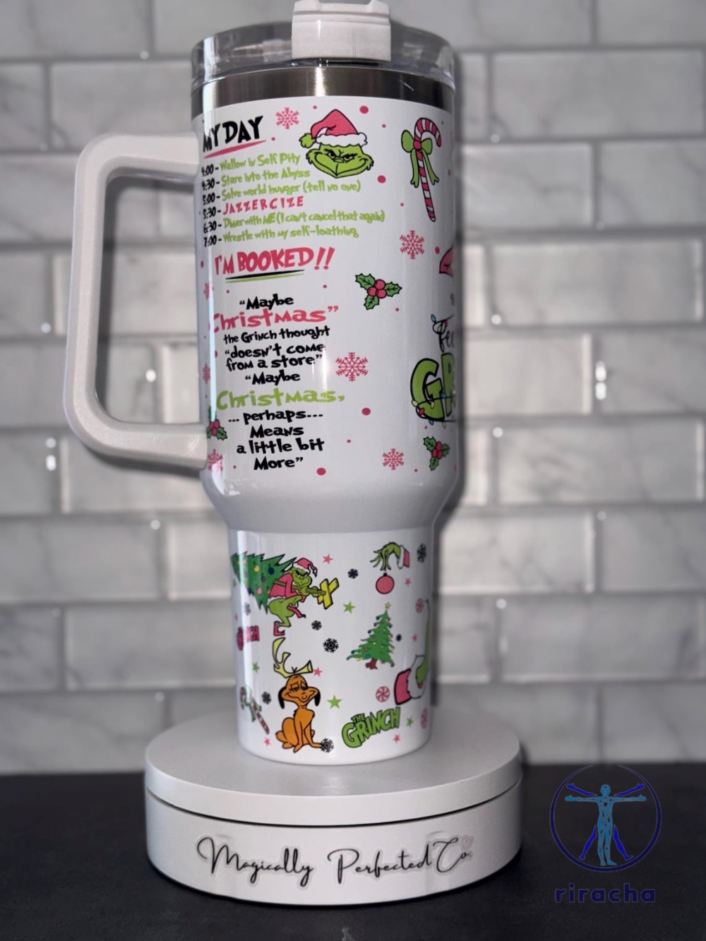 Christmas Grinch Feel Extra Grinchy Today 40Oz Tumbler Christmas Grinch Stanley Cup Gift Ideas For Wife Gift For Daughter Son Unique